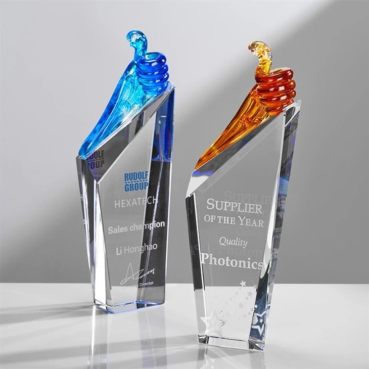Premium Crystal Sculpture Recognition Trophy