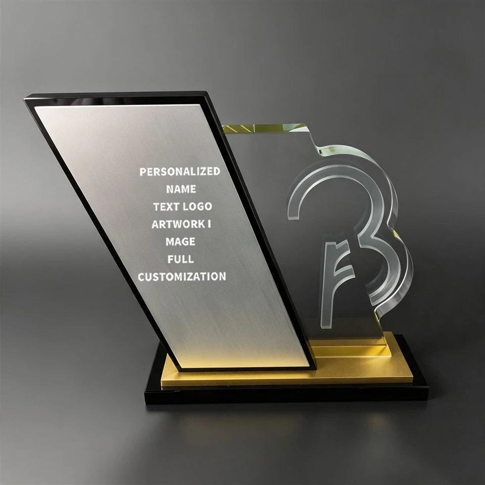 Metal Panel Letter Cut Crystal Award suppliers